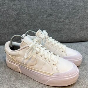 Nike‎ Court Legacy Lift Platform Sneakers Casual White/Cream Low Top Women's 8.5